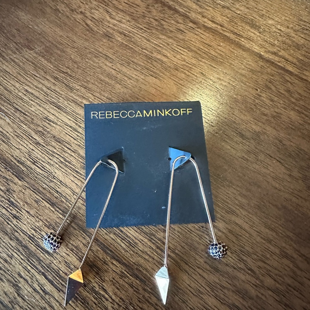 Rebecca Minkoff Rose Gold and Black Earrings